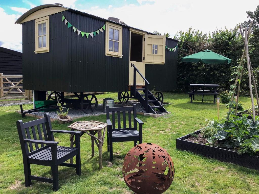 Zahrada ubytování Beeches Shepherd Hut