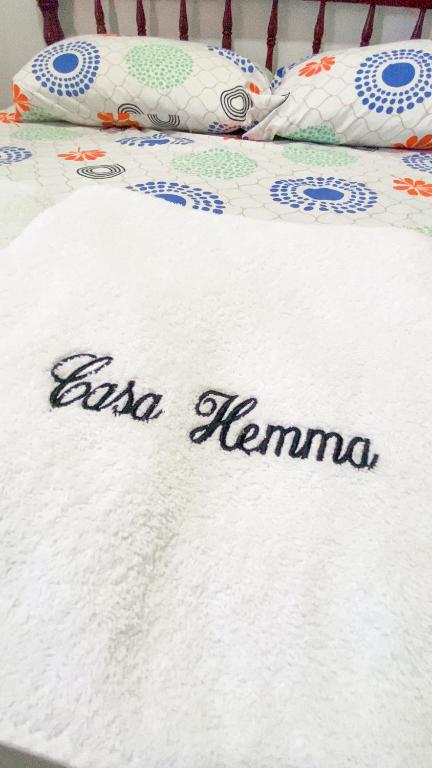 Letto o letti in una camera di Casa Hemma