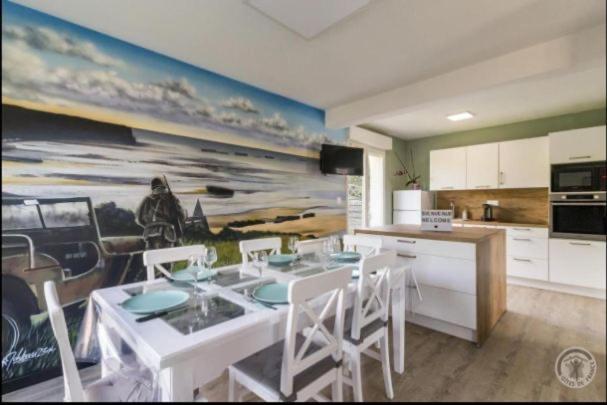 Kuchyň nebo kuchyňský kout v ubytování Gold beach gîte