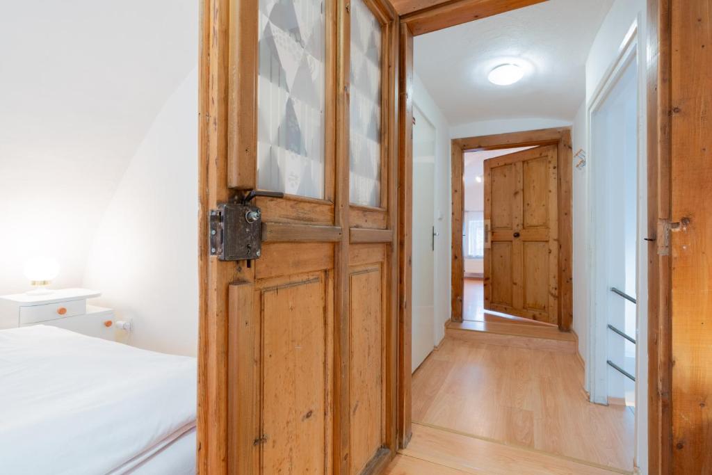 Postel nebo postele na pokoji v ubytování Holiday House Mária