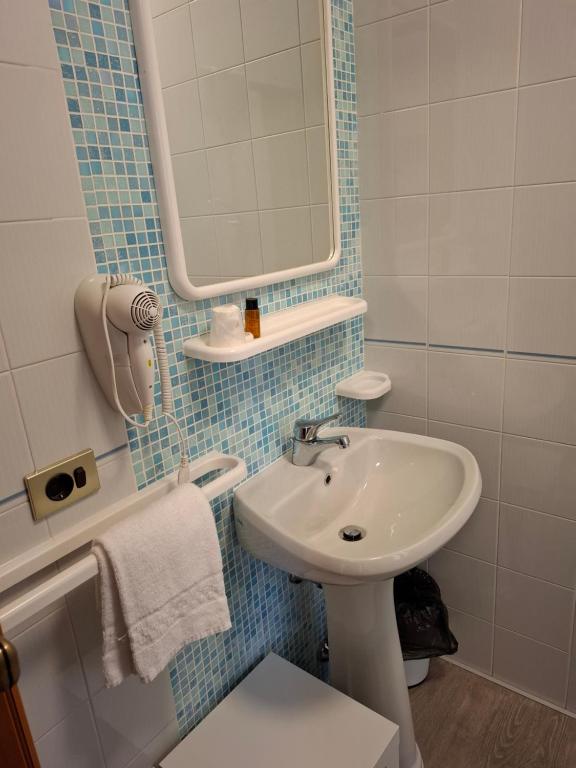 Koupelna v ubytování Garni Onda