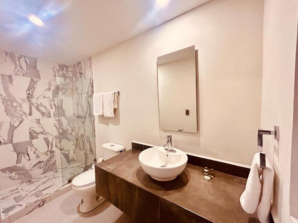 Koupelna v ubytování Hotel Casa 20