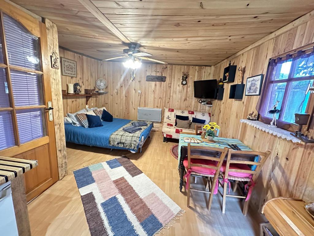TV a/nebo společenská místnost v ubytování Mobile home gerardmer
