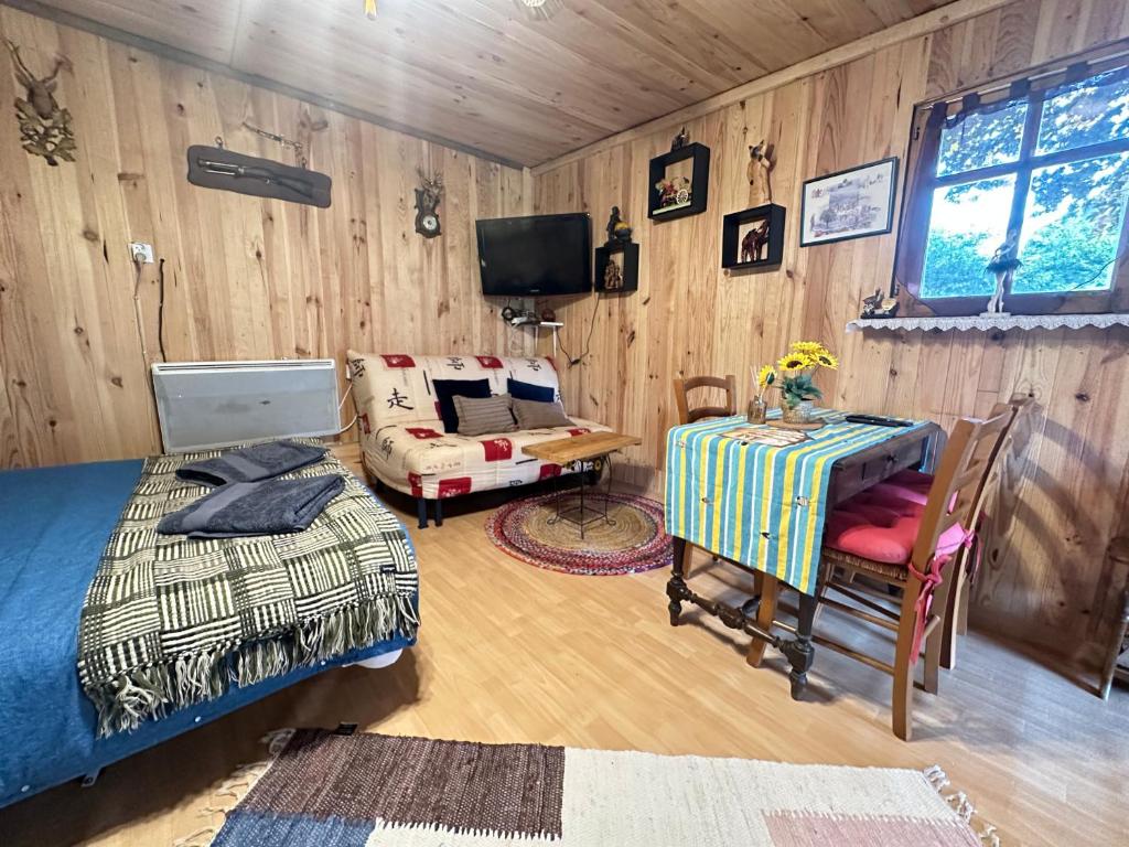 TV a/nebo společenská místnost v ubytování Mobile home gerardmer