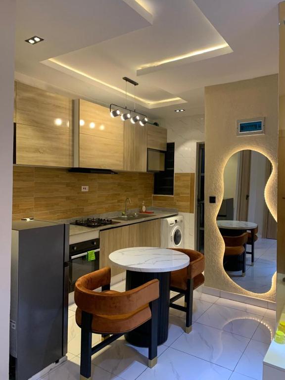 Kuchyň nebo kuchyňský kout v ubytování Penthouse