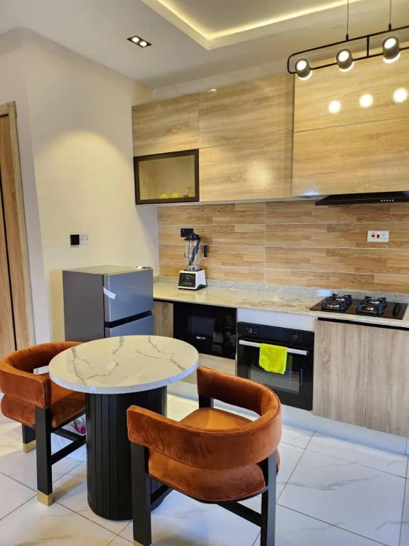 Kuchyň nebo kuchyňský kout v ubytování Penthouse