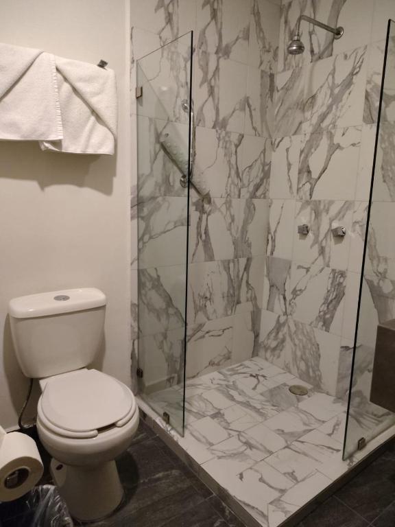 Koupelna v ubytování Hotel Casa 20