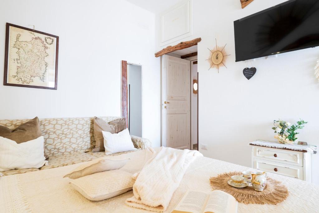 TV a/nebo společenská místnost v ubytování B&B Steddueoro