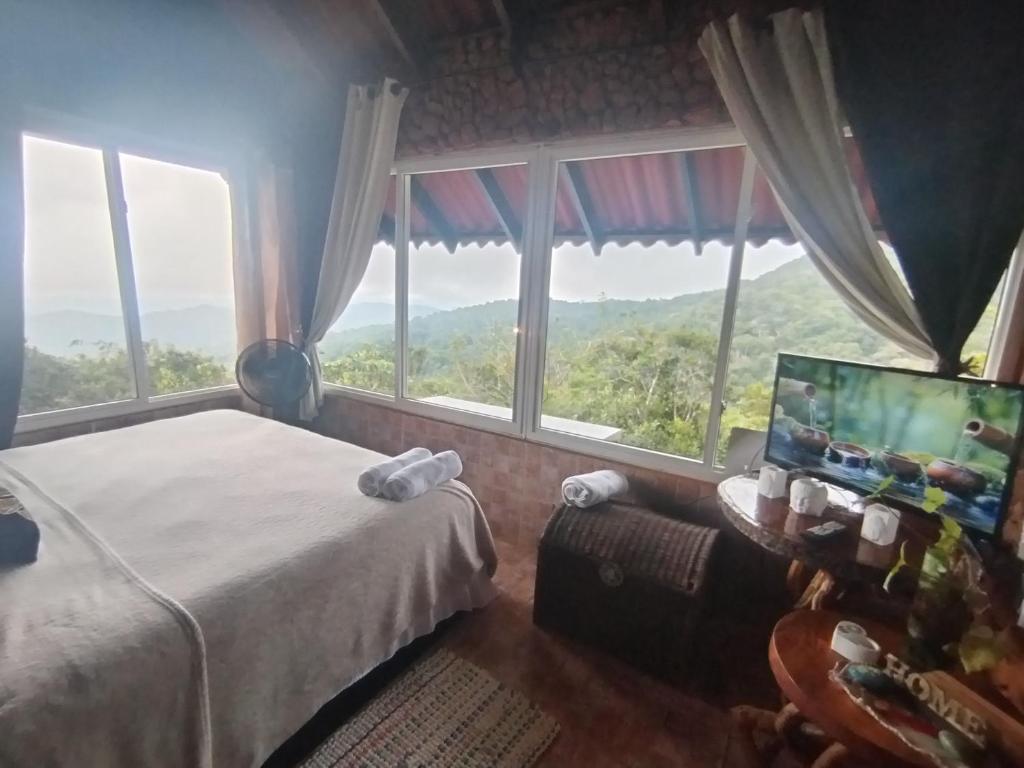 Postel nebo postele na pokoji v ubytování Mandalas Ecolodge Ecotourism