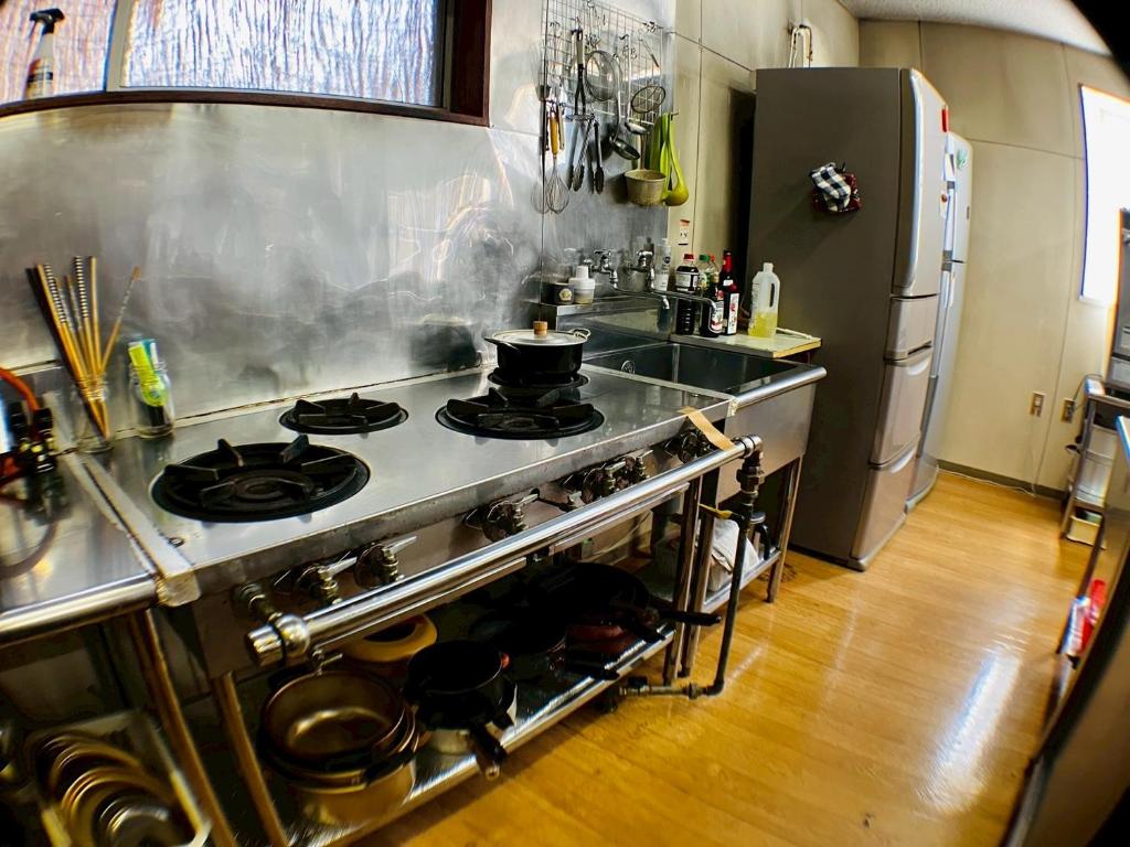Kuchyň nebo kuchyňský kout v ubytování Guest house SENWA