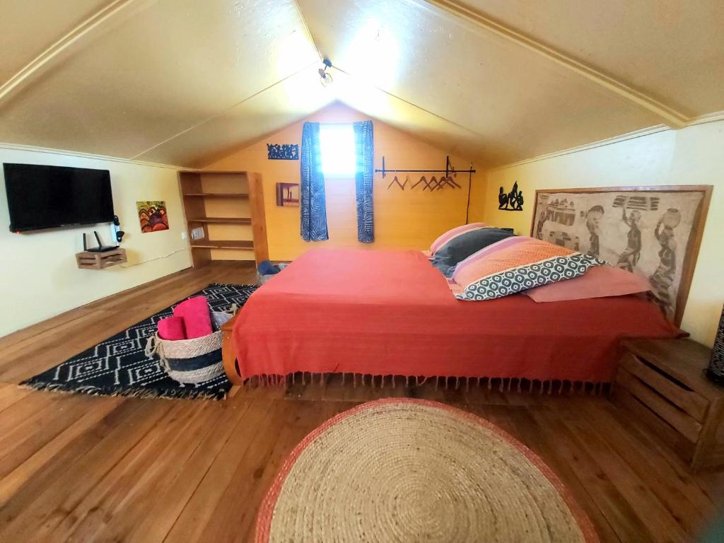Postel nebo postele na pokoji v ubytování Le Ti Citron Vert