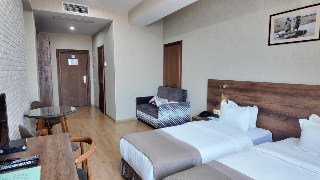 Posezení v ubytování Metekhi Line Hotel