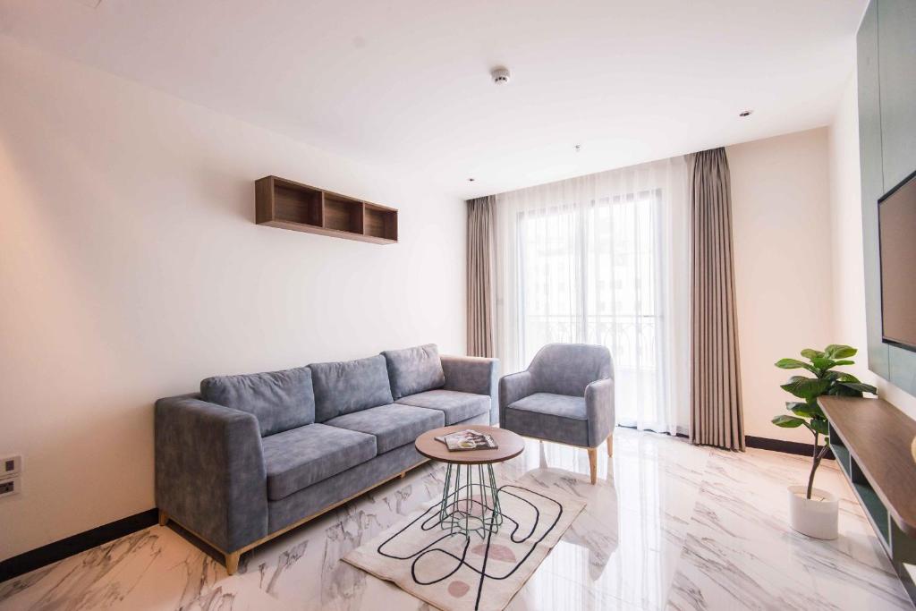 Posezení v ubytování Hoàng Cầu Paradise Hotel by Luxe Hospitaliy