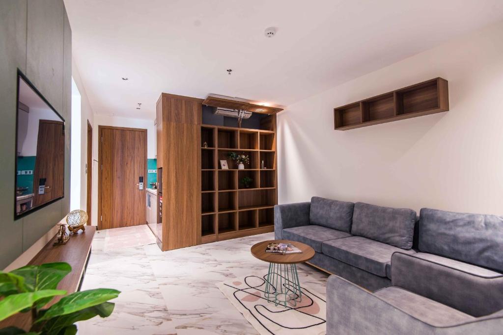 Posezení v ubytování Hoàng Cầu Paradise Hotel by Luxe Hospitaliy