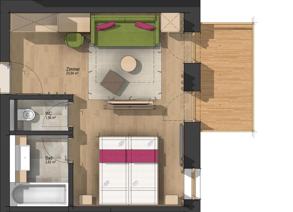 Kuchyň nebo kuchyňský kout v ubytování Hotel Dominic