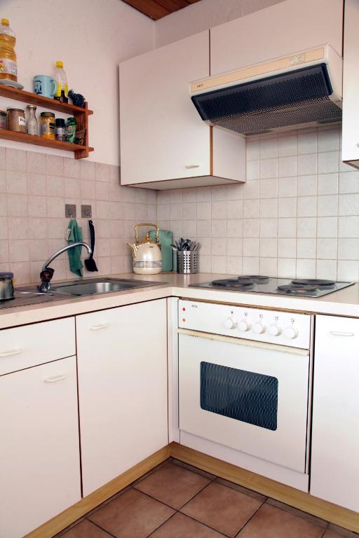Kuchyň nebo kuchyňský kout v ubytování Ländlezimmer