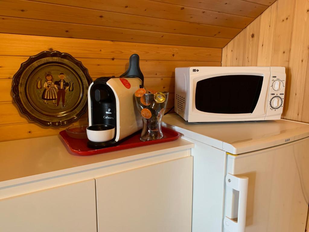Kuchyň nebo kuchyňský kout v ubytování Chalet Allmegrat