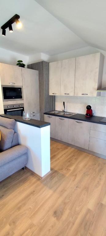 Kuchyň nebo kuchyňský kout v ubytování Apartman Lara