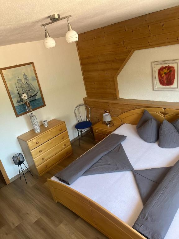 Postel nebo postele na pokoji v ubytování Apart Schöne Aussicht