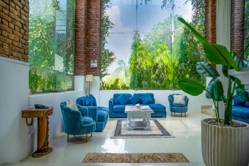 Et opholdsområde på Skylight Villa, Krishibari Estates