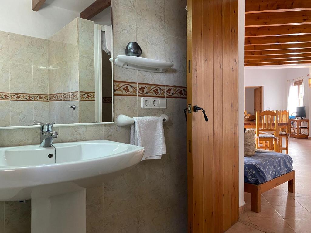 Koupelna v ubytování Casa Barca Cala Saona