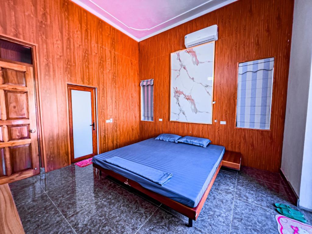Postel nebo postele na pokoji v ubytování Chiềng Farm Homestay Hoà Bình