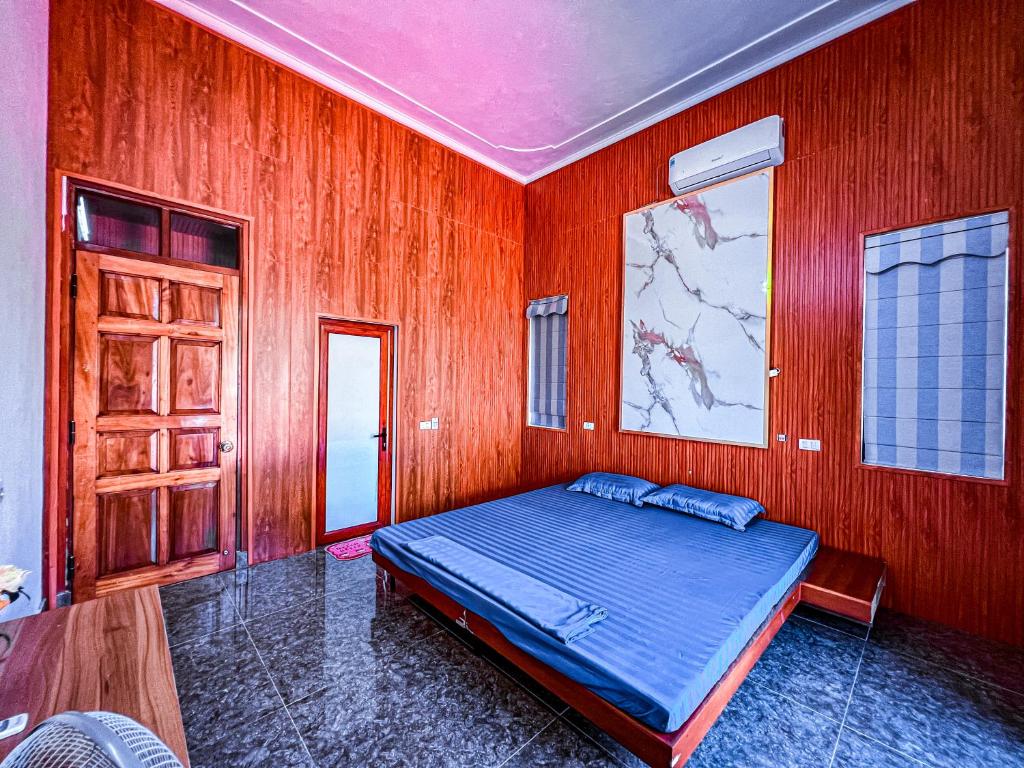 Postel nebo postele na pokoji v ubytování Chiềng Farm Homestay Hoà Bình