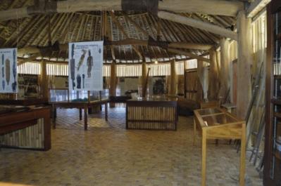 a room with tables and chairs in a building at B & Bee Wild Island - Nature Song in Fare