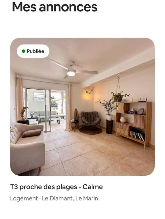Setusvæði á 2 chambres, proche plage, résidence calme
