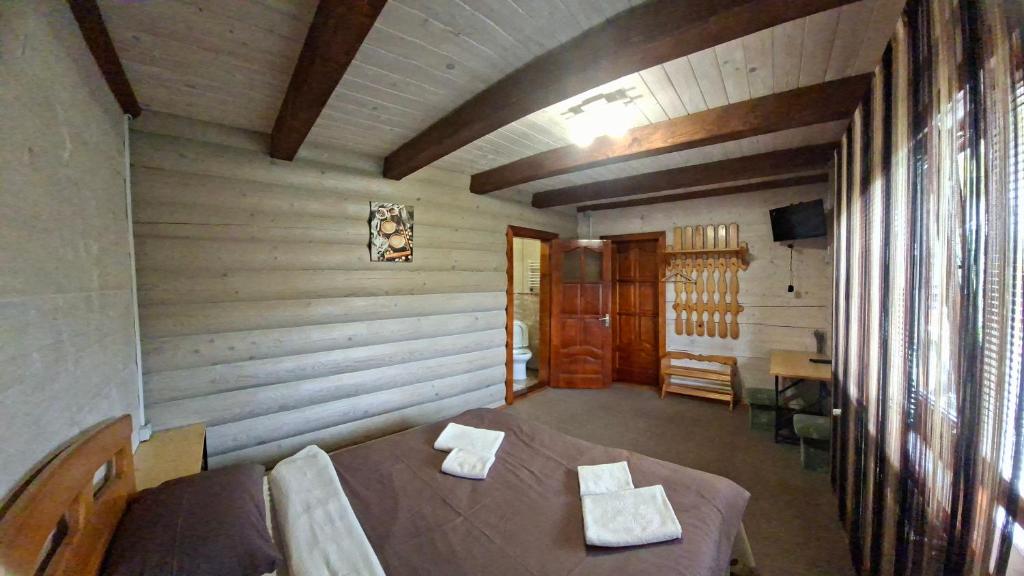 Postel nebo postele na pokoji v ubytování Lucy