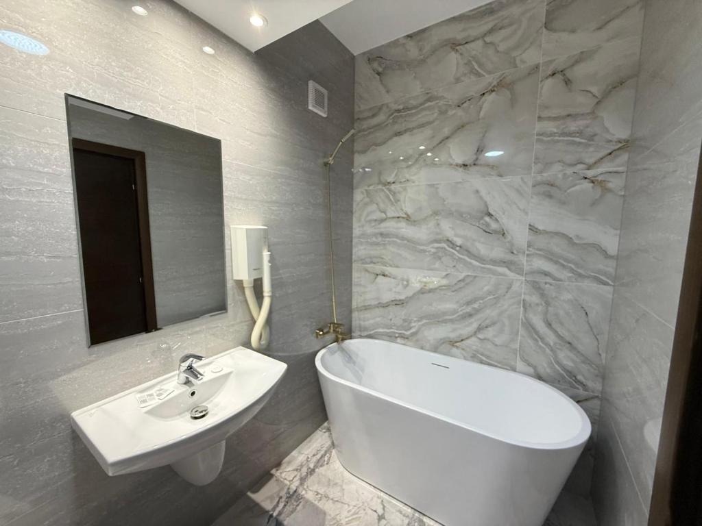 Koupelna v ubytování Hotel Q Art Severus