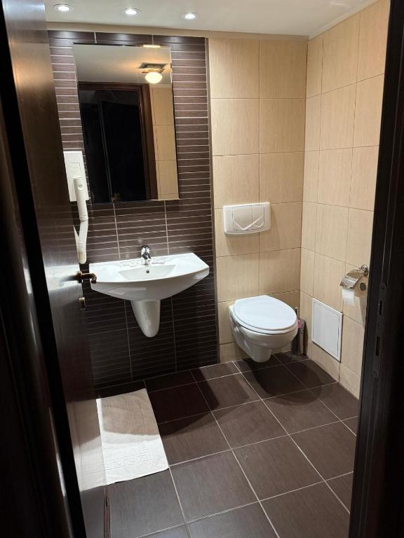Koupelna v ubytování Hotel Q Art Severus