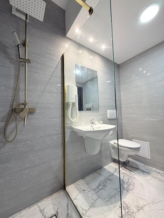 Koupelna v ubytování Hotel Q Art Severus