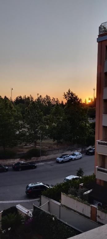 Východ nebo západ slunce při pohledu z apartmánu nebo okolí