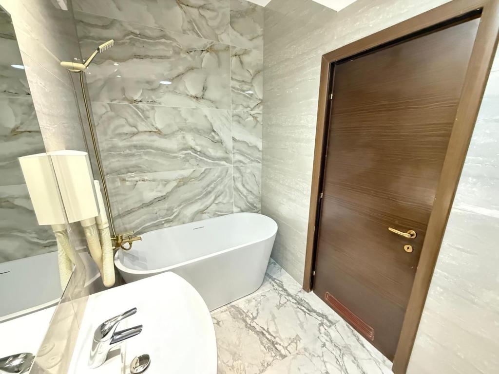 Koupelna v ubytování Hotel Q Art Severus
