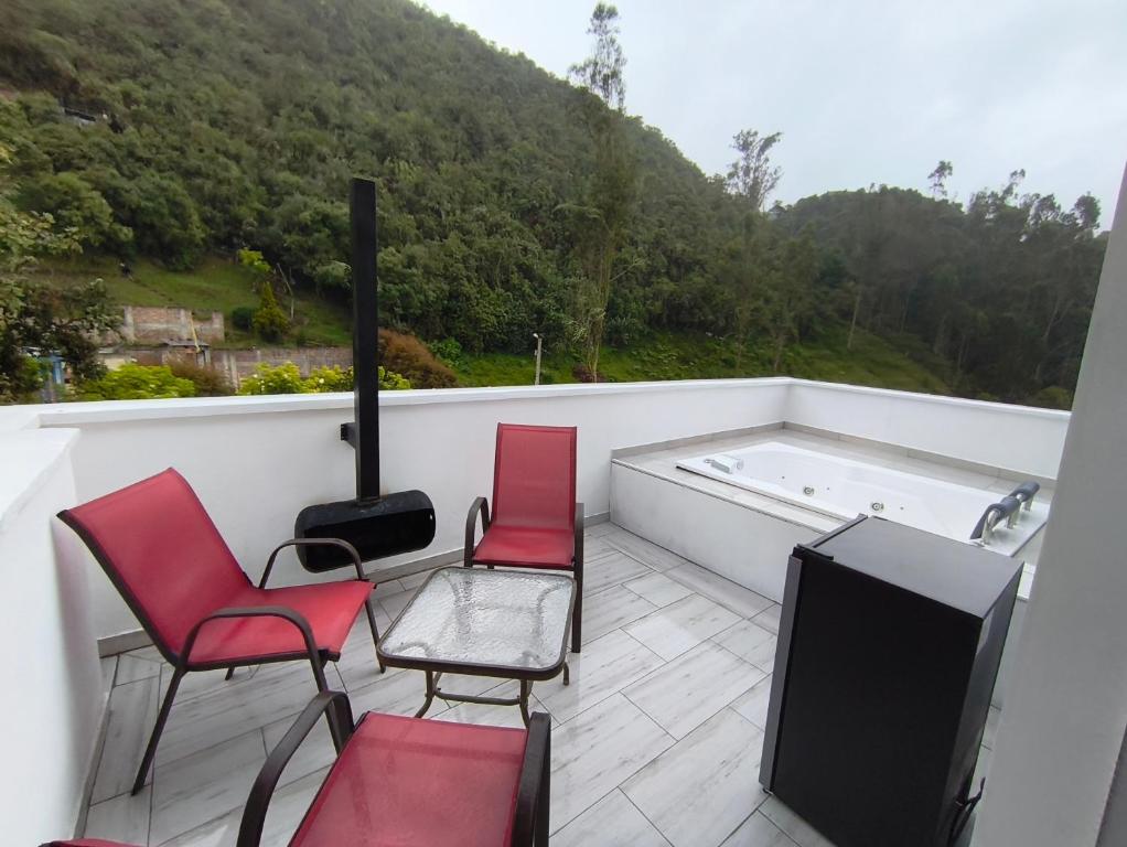 Nespecifikovaný výhled na hory nebo výhled na hory při pohledu z bed and breakfast