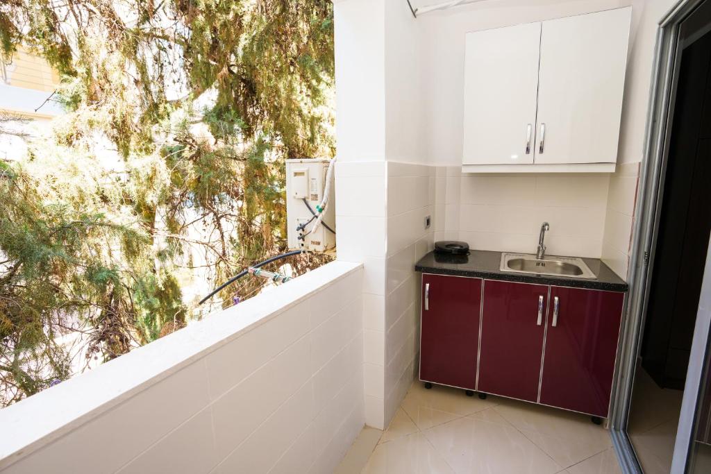Kuchyň nebo kuchyňský kout v ubytování Hotel Piazza