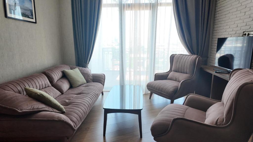 Posezení v ubytování Metekhi Line Hotel