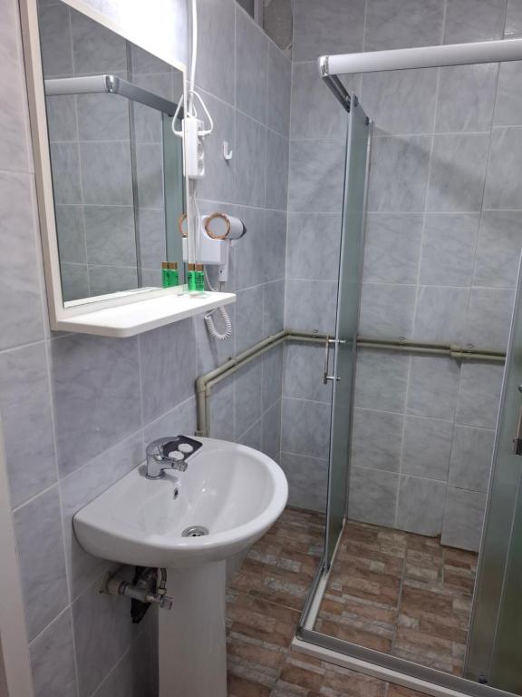 Koupelna v ubytování Apartment Kiril