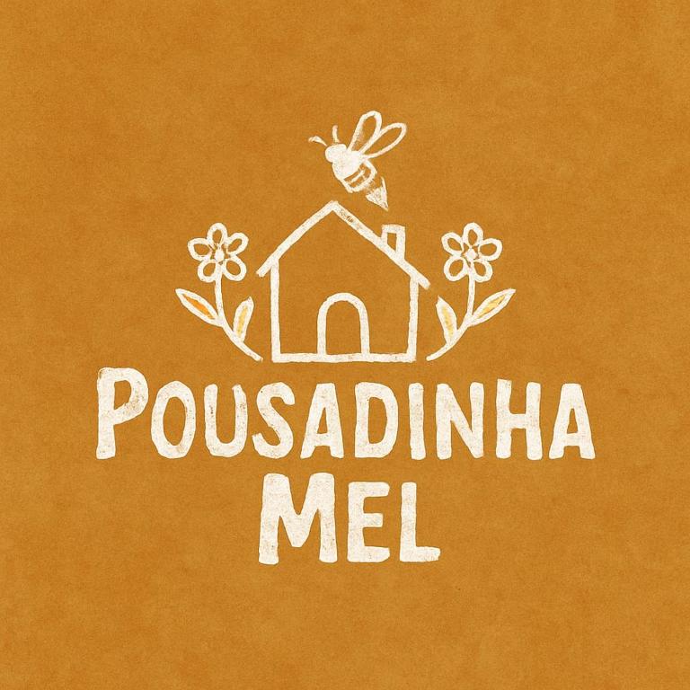 a sticker of a house with a bee on it at Pousadinha Mel - Centro de Convenções in Salvador