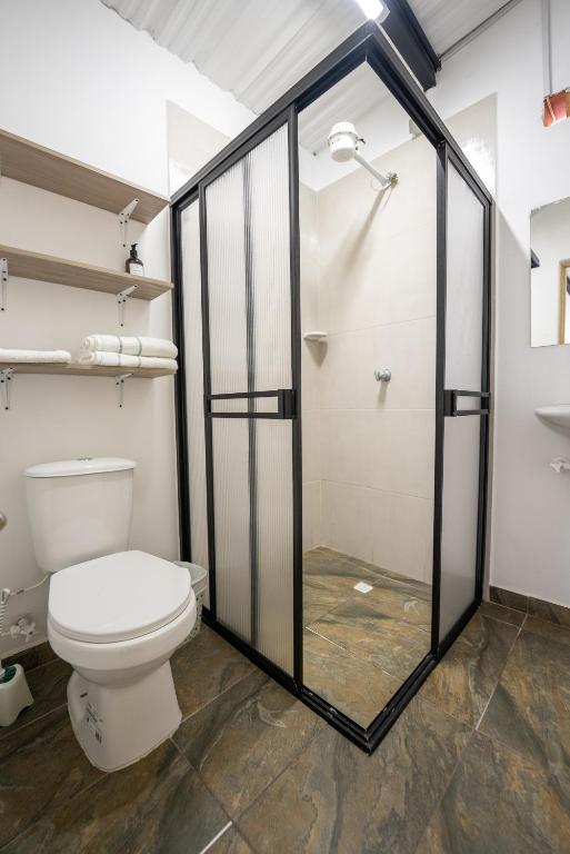 Koupelna v ubytování Apartahotel Tonchala