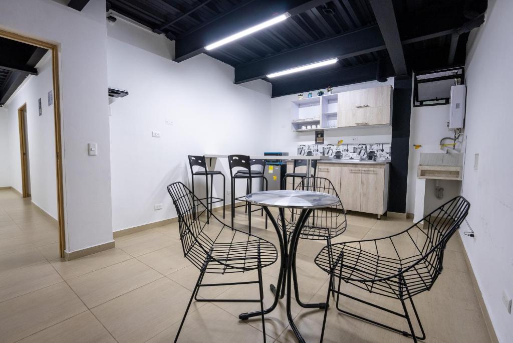Kuchyň nebo kuchyňský kout v ubytování Apartahotel Tonchala