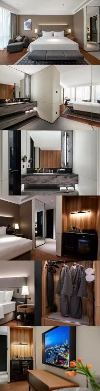 Kuchyň nebo kuchyňský kout v ubytování Intercity Hotel Futian Bin He Zhongzhou Bay
