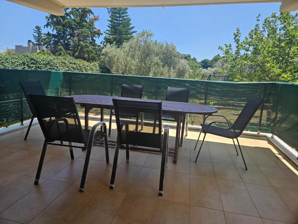Balkón nebo terasa v ubytování Green House Marathon - Greece