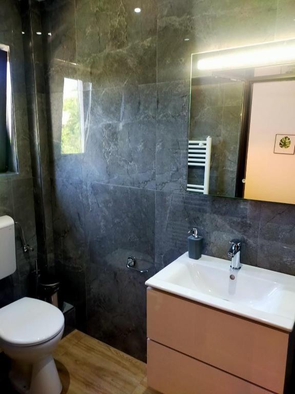 Koupelna v ubytování Casa Darius Cluj