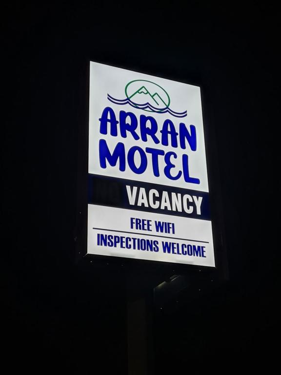 Certifikát, hodnocení, plakát nebo jiný dokument vystavený v ubytování Arran Motel