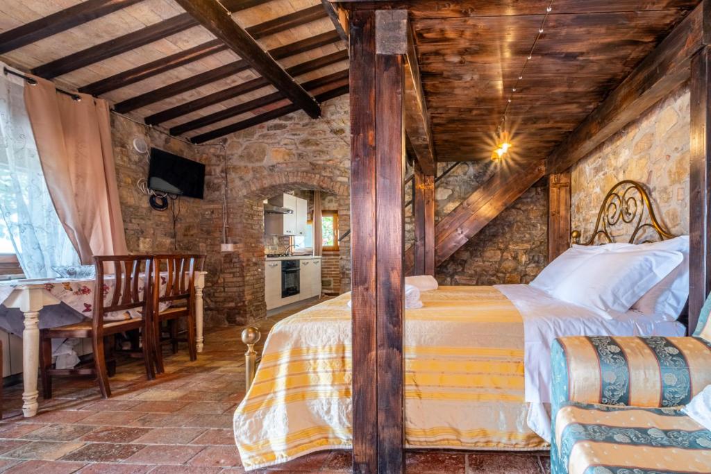 Postel nebo postele na pokoji v ubytování Agriturismo Beata Vanna