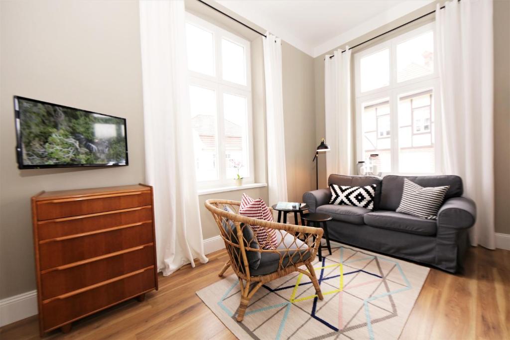 Χώρος καθιστικού στο Brise Villa Ruthenberg App 4