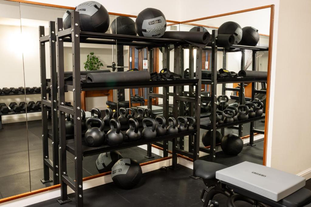 Fitness centrum a/nebo fitness zařízení v ubytování Grand Hotel Tiberio