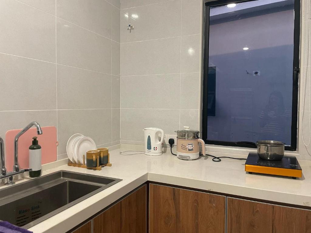 Kuchyň nebo kuchyňský kout v ubytování HPY Hotel